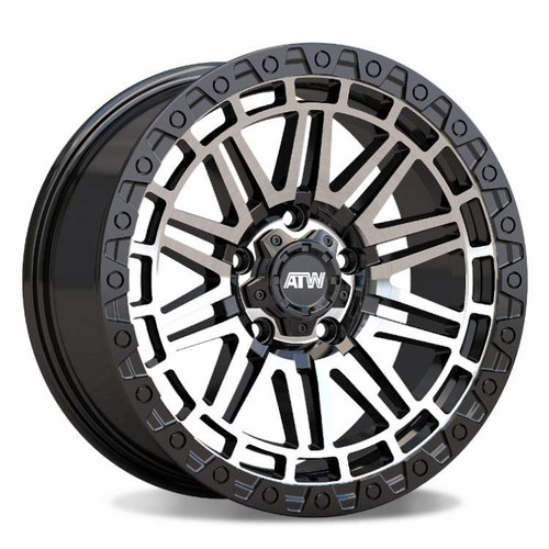 Atw Yukon Wheels Rims 17x8 5x108 Gloss Black W/ Machined Face 30mm | YUK1785505