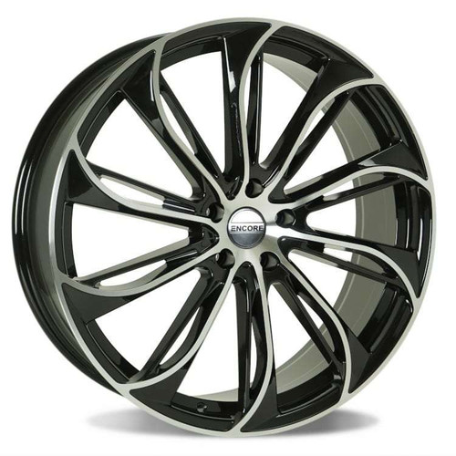 Encore Alloys Enc88 Wheels Rims 22x8 5x100 Gloss Black W/ Machined Face 45mm | ENC88-5569