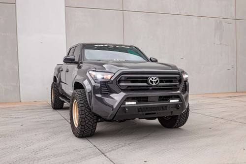Attica 4x4 Attica 4x4 2024-2025 Toyota Tacoma Apex Series Stealth Winch Center Mount Front Bumper - Black - Powder Coated - Steel | JZBD ATTTA04A104-BX