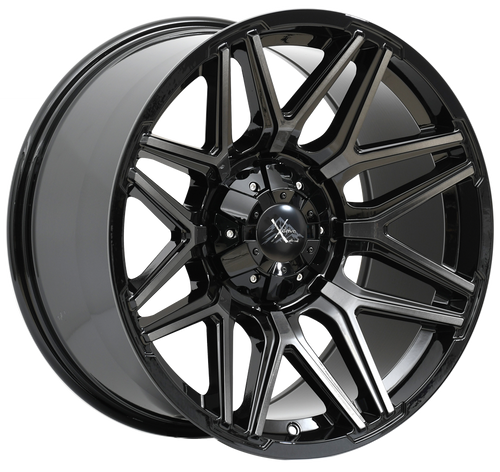 X-Drive Crank Wheels Rims 20x10 6x135 Gloss Black W/ Machined Brushed Tint -19mm | X002GBBT-21066-19