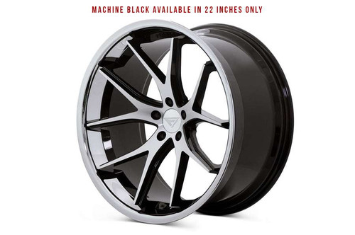 Ferrada FR2 Wheels Rims 20x8.5 5x114.3 Machined Black W/ Chrome Lip 40mm | FR220855114MA40