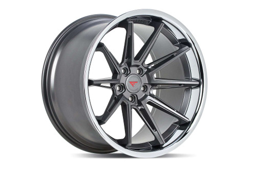Ferrada CM2 Wheels Rims 19x8.5 5x112 Matte Graphite W/ Chrome Lip 42mm | CM219855112MGC42