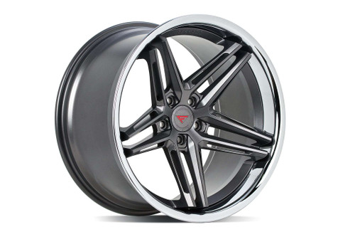 Ferrada CM1 Wheels Rims 19x10 5x112 Matte Graphite W/ Chrome Lip 25mm | CM1191055112MGC25