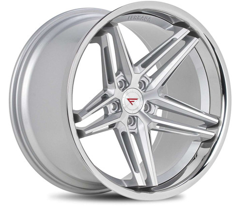 Ferrada CM1 Wheels Rims 19x9.5 5x114.3 Machined Silver W/ Chrome Lip 20mm | CM119955114MS20