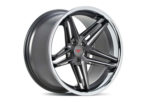 Ferrada CM1 Wheels Rims 22x9.5 5x120 Matte Graphite W/ Chrome Lip 20mm | CM122955120MGC20