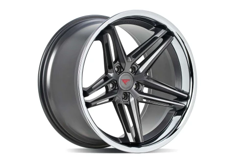 Ferrada CM1 Wheels Rims 20x9.5 5x114.3 Matte Graphite W/ Chrome Lip 35mm | CM12095114MGC35