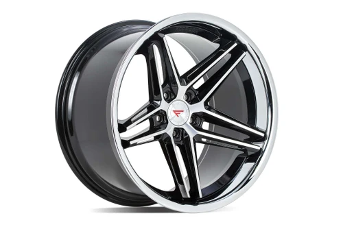 Ferrada CM1 Wheels Rims 20x10 5x114.3 Machined Black W/ Chrome Lip 25mm | CM1201055114MA25