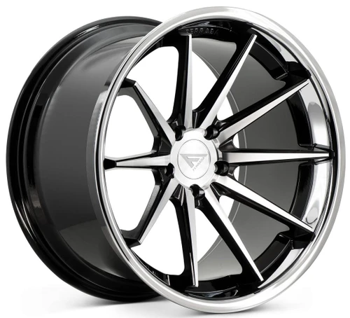 Ferrada FR4 Wheel 22x9.5 5x115 Machined Black w/ Chrome Lip 15mm FR422955115MA15 - FREE T-SHIRT INCLUDED!