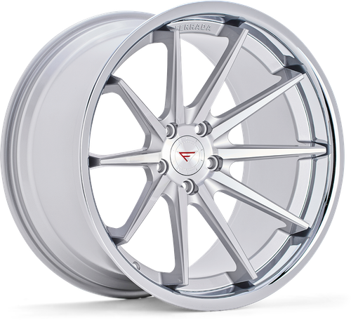 Ferrada FR4 Wheel 22x10 5x114.3 Machined Silver w/ Chrome Lip 42mm FR4221055114MS42 - FREE T-SHIRT INCLUDED!