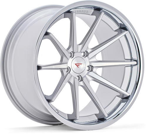 Ferrada FR4 Wheel 22x10 5x127 Machined Silver w/ Chrome Lip 40mm FR4221055127MS40 - FREE T-SHIRT INCLUDED!