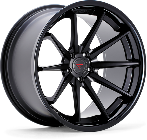 Ferrada FR4 Wheel 20x8.5 5x112 Matte Black w/ Gloss Black Lip 40mm FR420855112MB40 - FREE T-SHIRT INCLUDED!