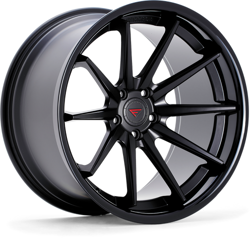 Ferrada FR4 Wheel 20x8.5 5x114.3 Matte Black w/ Gloss Black Lip 35mm FR420855114MB35 - FREE T-SHIRT INCLUDED!