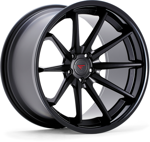 Ferrada FR4 Wheel 20x10 5x115 Matte Black w/ Gloss Black Lip 20mm FR4201055115MB20 - FREE T-SHIRT INCLUDED!