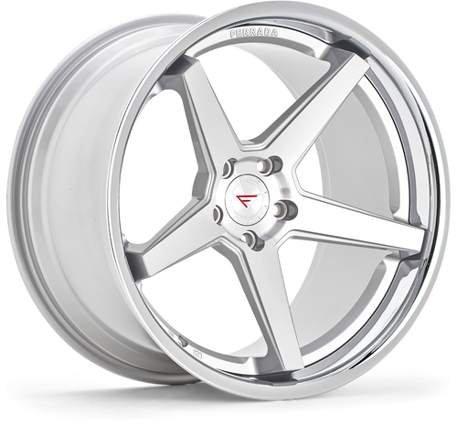 Ferrada FR3 Wheel 22x9.5 5x130 Machined Silver w/ Chrome Lip 43mm FR32295130MS43 - FREE T-SHIRT INCLUDED!