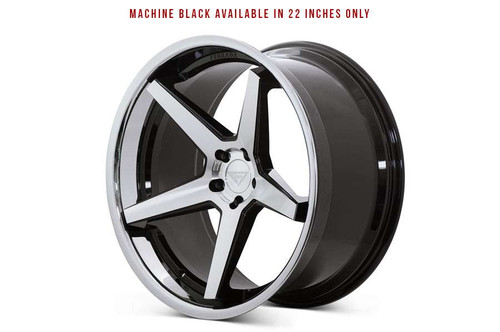 Ferrada FR3 Wheels Rims 22x10 5x108 Machined Black W/ Chrome Lip 35mm | FR3221055108MA35