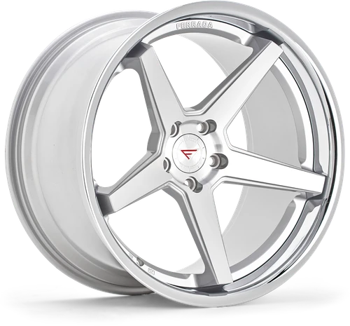 Ferrada FR3 Wheel 20x11 5x112 Machined Silver w/ Chrome Lip 30mm FR3201155112MS30 - FREE T-SHIRT INCLUDED!