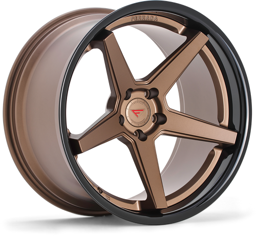 Ferrada FR3 Wheel 20x10 5x112 Matte Bronze w/ Gloss Black Lip 38mm FR3201055112BZ38 - FREE T-SHIRT INCLUDED!