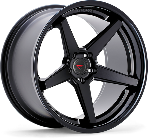 Ferrada FR3 Wheel 19x8.5 5x114.3 Matte Black w/ Gloss Black Lip 15mm FR319855114MB15 - FREE T-SHIRT INCLUDED!