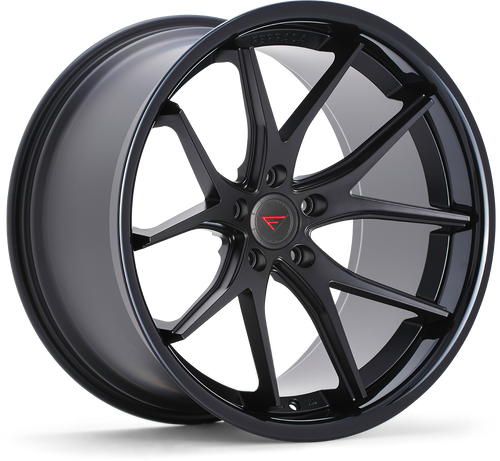 Ferrada FR2 Wheel 22x9.5 5x114.3 Matte Black w/ Gloss Black Lip 30mm FR22295114MB30 - FREE T-SHIRT INCLUDED!