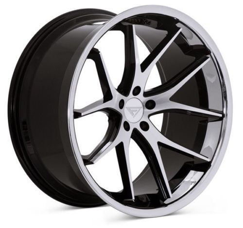 Ferrada FR2 Wheel 22x11 5x112 Machined Black w/ Chrome Lip 20mm FR222115112MA20 - FREE T-SHIRT INCLUDED!