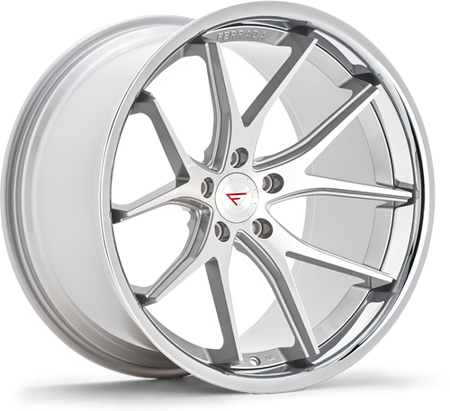 Ferrada FR2 Wheel 20x9.5 5x114.3 Machined Silver w/ Chrome Lip 35mm FR22095114MS35 - FREE T-SHIRT INCLUDED!