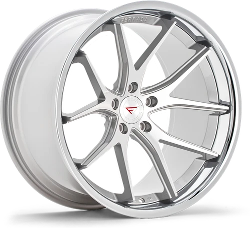 Ferrada FR2 Wheel 20x9 5x114.3 Machined Silver w/ Chrome Lip 35mm FR22095114MS35 - FREE T-SHIRT INCLUDED!