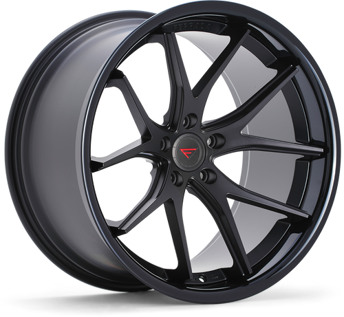 Ferrada FR2 Wheel 20x9.5 5x120 Matte Black w/ Gloss Black Lip 35mm FR22095120MB35 - FREE T-SHIRT INCLUDED!