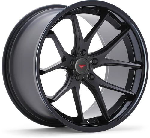 Ferrada FR2 Wheel 19x8.5 5x120 Matte Black w/ Gloss Black Lip 15mm FR219855120MB15 - FREE T-SHIRT INCLUDED!