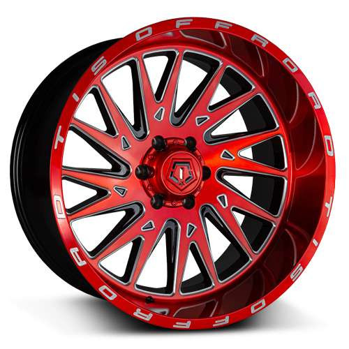 Tis 547Rm Wheels Rims 20x12 6x139.7 Red Milled -44mm | EC 547RTM-2128344