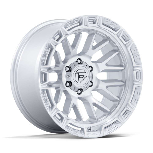 Fuel Fc890 Rail Wheels Rims 20x10 6x139.7 Gloss Silver W/ Machined Face -18mm | FC890SD20106818N
