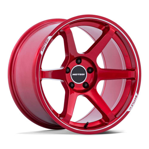 Motegi Mr160 Battle Vi Wheels Rims 18x9.5 5x114.3 Cherry Red Metallic W/ Machined Lip 40mm | MR160QD18951240