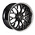 Curva Cff76 Wheels Rims 20x9 Blank Custom Drilled Gloss Black Machined Face Dark Tint Stainless Lip 35mm | CFF76-2090BLNK3573TBCL
