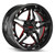 Shift Hf37 Injector Wheels Rims 18x8.5 5x112 Gloss Black W/ Candy Red Milling 30mm | HF3788551230GBMLR