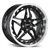 Shift Hf37 Injector Wheels Rims 20x8.5 5x114.3 Black W/ Polished Lip 35mm | HF3708551435BP