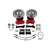 Baer Brake Systems "Baer Brakes 11"" SS4 Int Hub Front Brake Kit Red SDZ" | BKCZ 4261648R