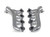 Flowtech LS Swap Exhaust Manifolds - Silver Ceramic Finish | CJWH 31730-1FLT