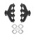 Hooker BlackHeart LS Swap Exhaust Manifolds - Center Dump - Black Ceramic | JVRB 8504-3HKR