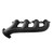 Hooker BlackHeart LS Swap Exhaust Manifolds - Rear Dump SBC Exit - Black | JVRB 8506-3HKR