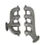 Hooker BlackHeart LS Swap Exhaust Manifolds - Rear Dump SBC Exit - Natural Cast | JVRB 8506HKR