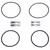 Warn Services Standard Hub Part #29070; 29071; With Snap Rings; Gaskets; Retaining Bolts and O-Rings | BCSQ 39128