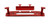 Warn Red fairlead mounting plate that fills gap in factory bumper; features stanchions for winch rope and hook and license plate mounting bracket | BCSQ 102300