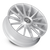 DOLCE LUXURY Mirelli Wheels Rims 24x9 Blank Custom Drilled Gloss Silver With Brushed Face 15mm | MIRELLI-249000GSBF15