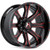 Hartes Metal Strike Wheels Rims 20x10 6x135 6x139.7 Black Machined & Milled W/ Red Tint -18mm | 71120N12VN-18KMFCDTR2MHJ