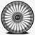 Dazz D104 Merlot Wheels Rims 24x9 5x120.65 5x127 Brushed Gloss Silver W/ Chrome Stainless Lip 0mm | D104249008P0022