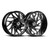 Xf Off-Road Dually Xf-229  Wheels Rims 24x8.25 10x225 Gloss Black & Milled -227mm