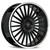 Koko Kuture Parlato Wheels Rims 24x10 Blank Custom Drilled Gloss Black Center / Polished Lip 10mm | KK-2410Z10KOPARBPR