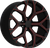 Replica 348 Wheels Rims 26x10 6x139.7 Black w/ Red Milling 24mm | REP348-26185BWR-201