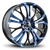 HD Spinout Wheels Rims 16x7 5x112 5x114.3 Gloss Blue & Black w/ Machined Face 40mm | SO16702340BK-BL