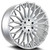 Azad AZT01 Wheels Rims 22x9.5 Blank Custom Drilled Brushed Silver 25mm | AZT012295BLANK+25BR/S