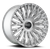 Azad AZV03 Wheels Rims 22x9 Blank Custom Drilled Brushed Silver 15mm | AZV03229BLANK+15BR/S
